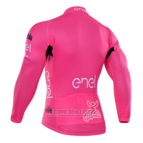 2016 Fahrradbekleidung Giro D'italien Rosa und Wei Trikot Langarm und Tragerhose